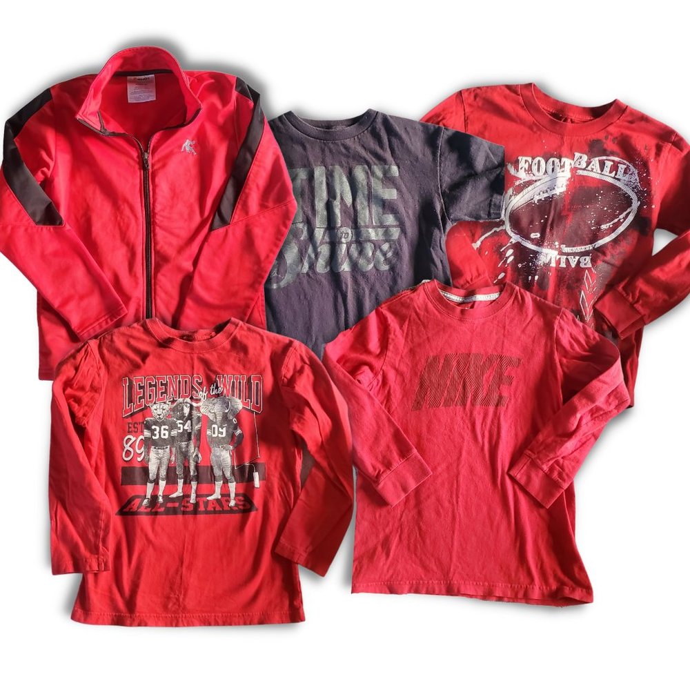 Selling as a Bundle- 3 longs sleeve, 1 short sleeve shirt and a Jacket